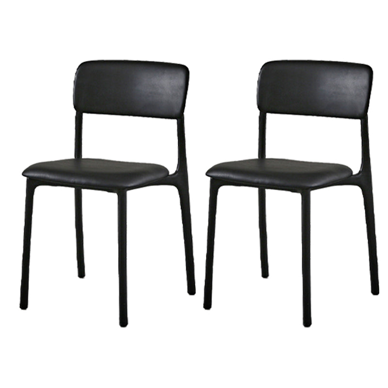 Plastic Scandinavian Restaurant Side Chair Matte Finish Open Dining Chair