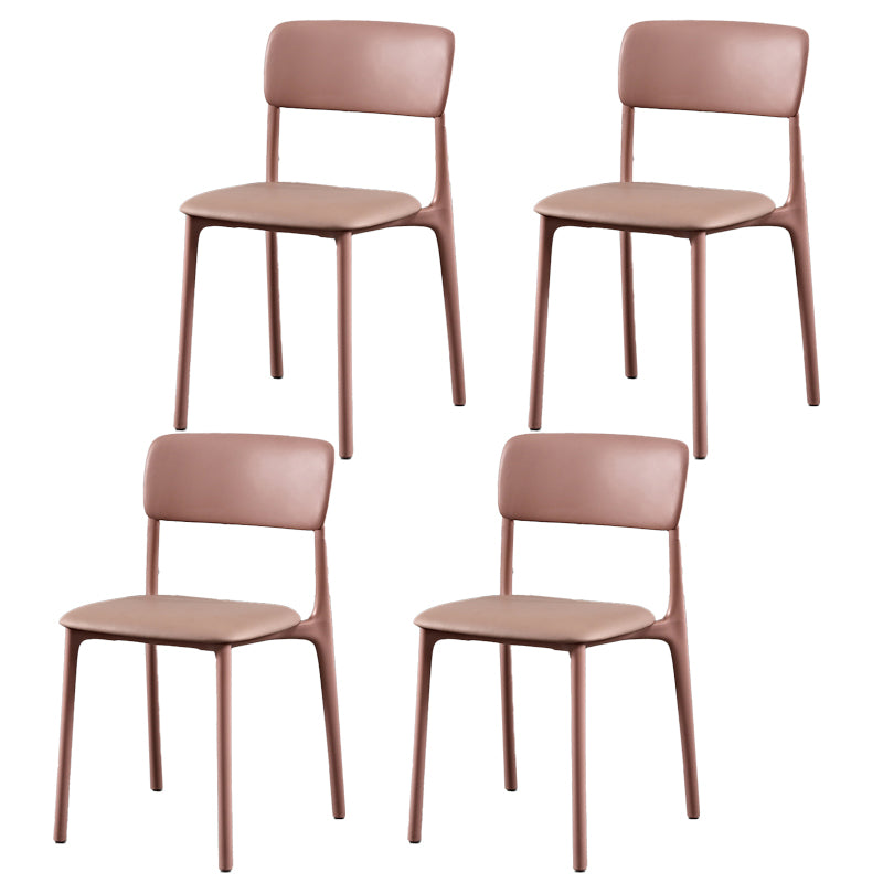 Plastic Scandinavian Restaurant Side Chair Matte Finish Open Dining Chair