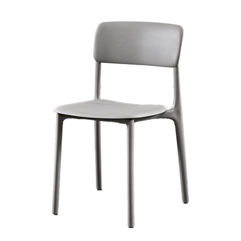 Plastic Scandinavian Restaurant Side Chair Matte Finish Open Dining Chair