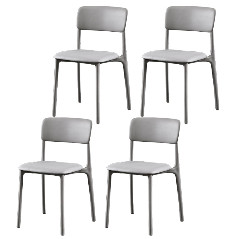 Plastic Scandinavian Restaurant Side Chair Matte Finish Open Dining Chair
