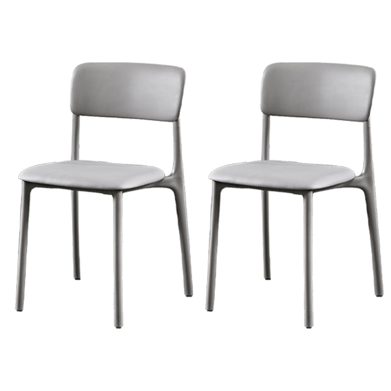 Plastic Scandinavian Restaurant Side Chair Matte Finish Open Dining Chair