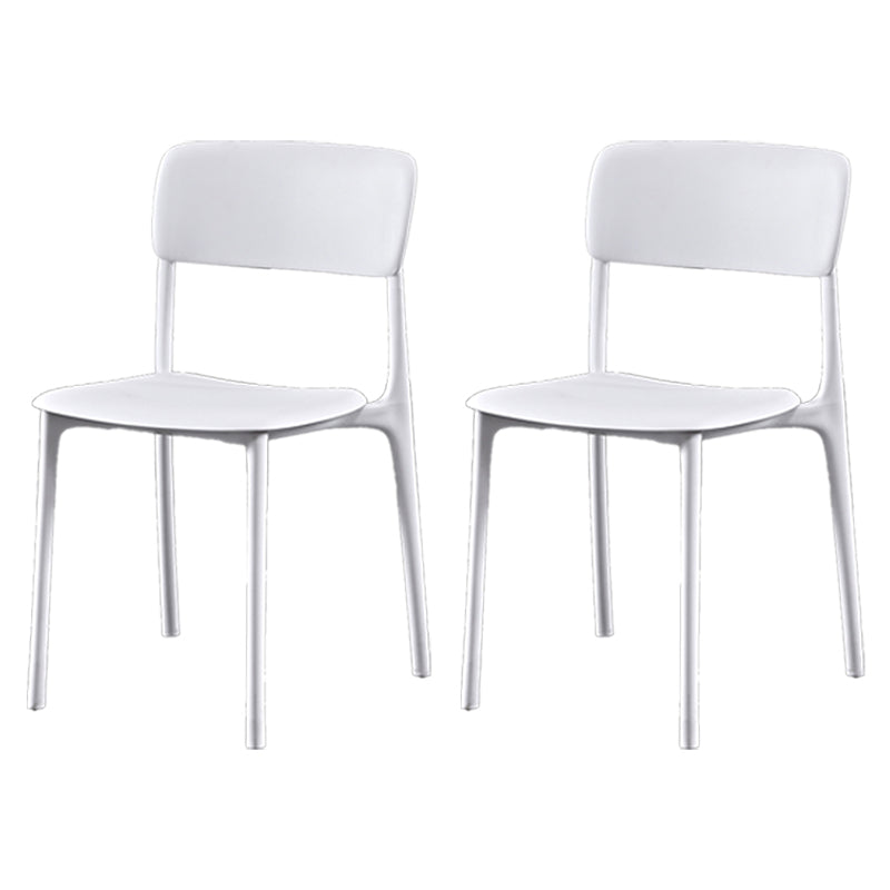 Plastic Scandinavian Restaurant Side Chair Matte Finish Open Dining Chair