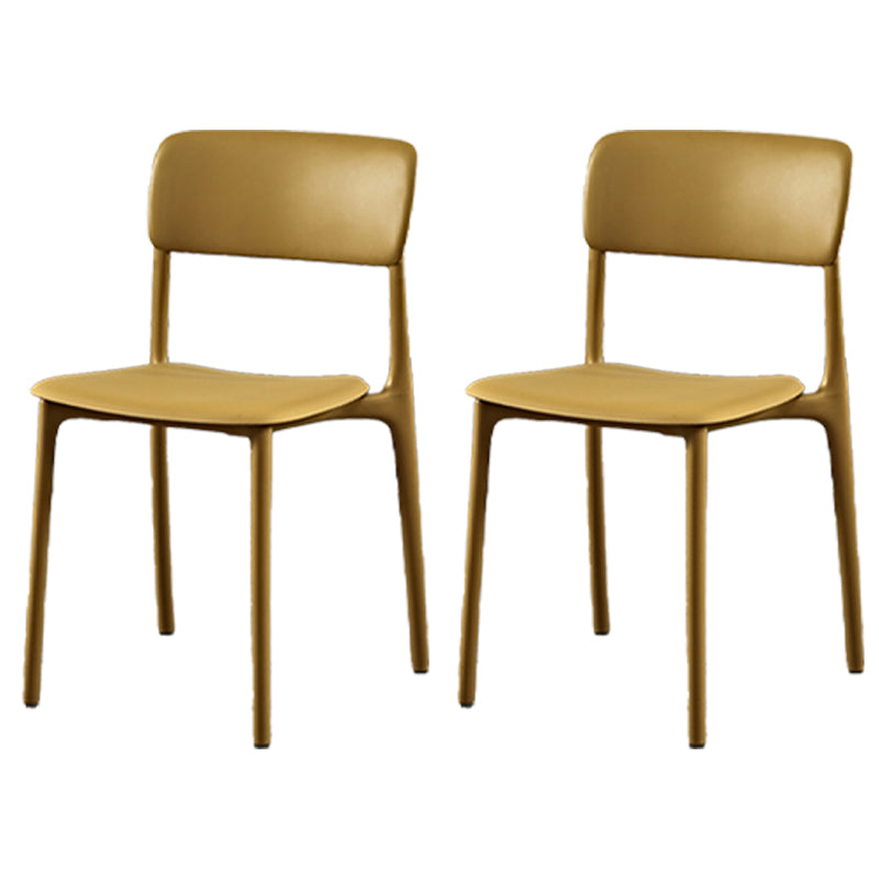Plastic Scandinavian Restaurant Side Chair Matte Finish Open Dining Chair