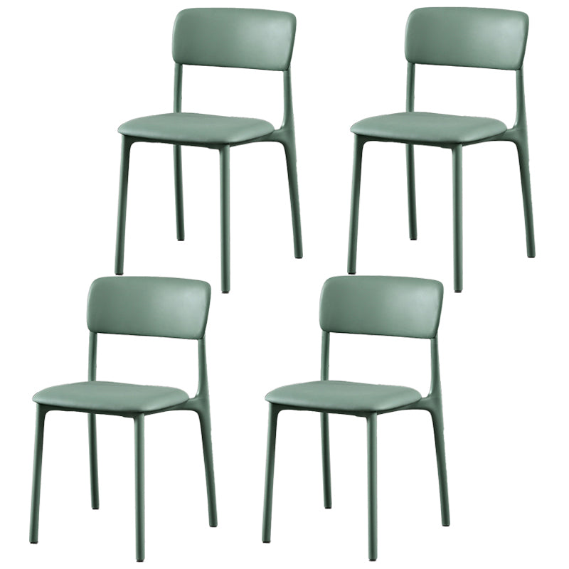 Plastic Scandinavian Restaurant Side Chair Matte Finish Open Dining Chair