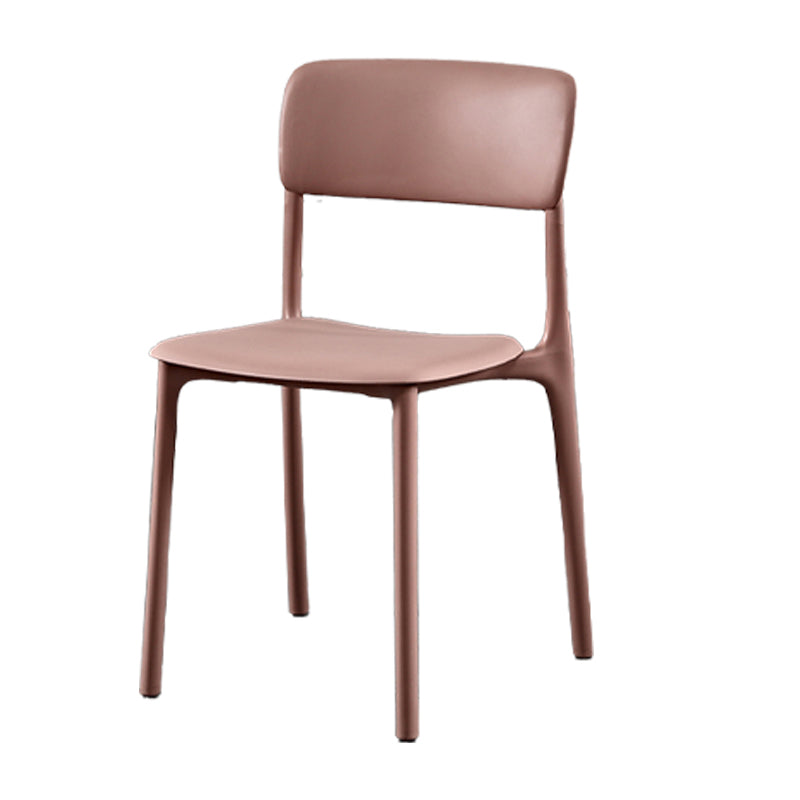 Plastic Scandinavian Restaurant Side Chair Matte Finish Open Dining Chair