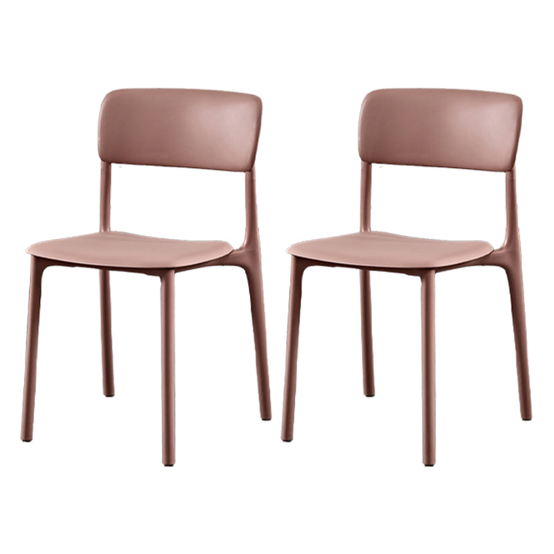 Plastic Scandinavian Restaurant Side Chair Matte Finish Open Dining Chair