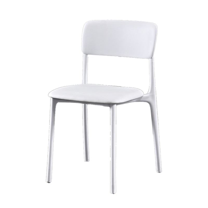 Plastic Scandinavian Restaurant Side Chair Matte Finish Open Dining Chair