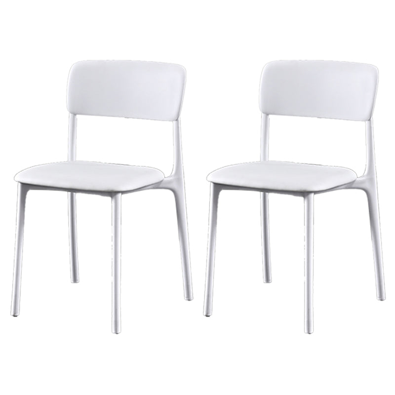 Plastic Scandinavian Restaurant Side Chair Matte Finish Open Dining Chair