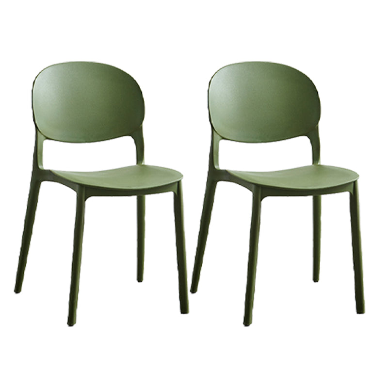 Chaise latéral de salle à manger en plastique mat