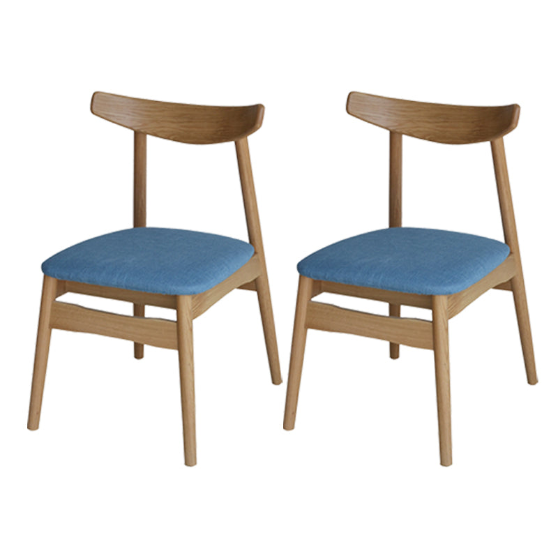 Chaise de salle à manger scandinave en lin, finition mate, chaise de salle à manger à dossier ouvert
