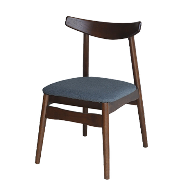 Chaise de salle à manger scandinave en lin, finition mate, chaise de salle à manger à dossier ouvert