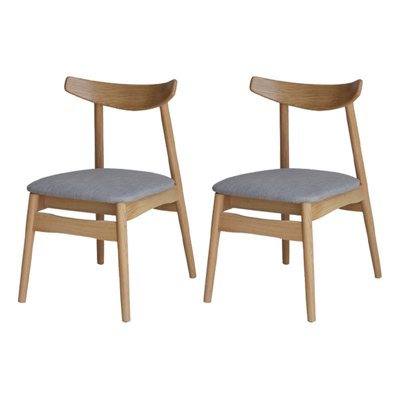 Chaise de salle à manger scandinave en lin, finition mate, chaise de salle à manger à dossier ouvert