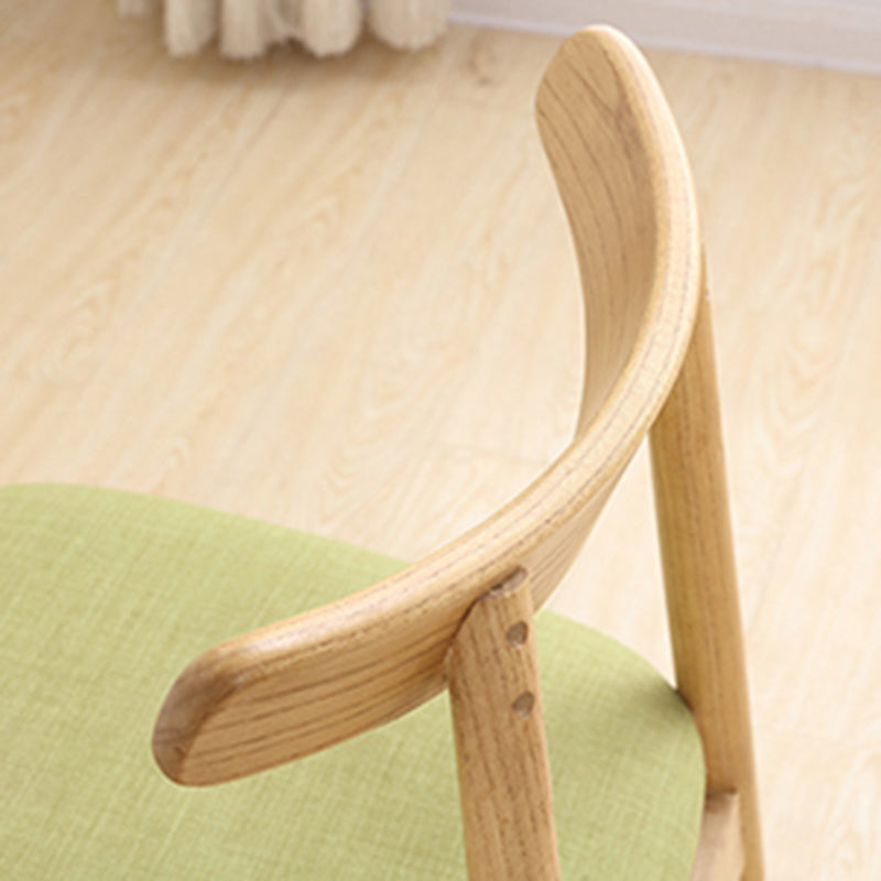 Chaise de salle à manger scandinave en lin, finition mate, chaise de salle à manger à dossier ouvert