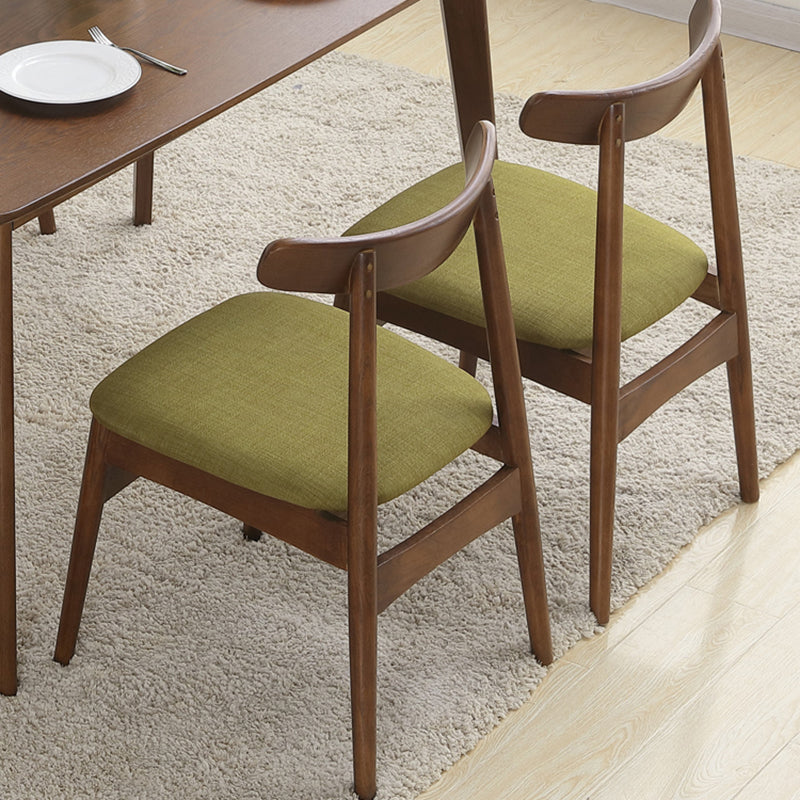 Chaise de salle à manger scandinave en lin, finition mate, chaise de salle à manger à dossier ouvert