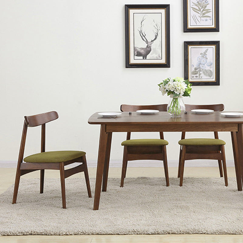 Chaise de salle à manger scandinave en lin, finition mate, chaise de salle à manger à dossier ouvert