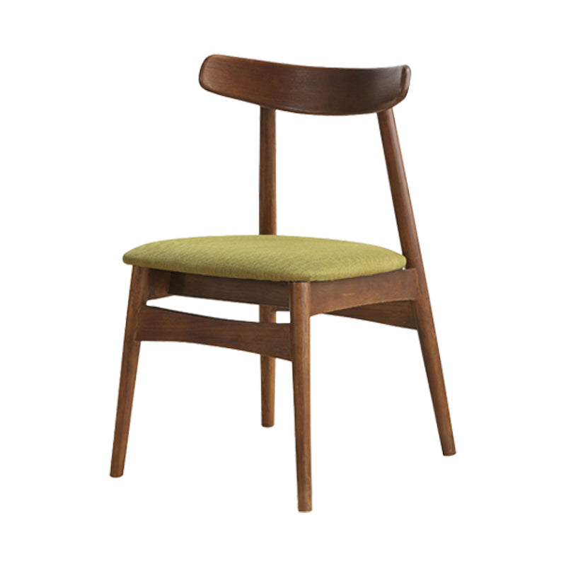 Chaise de salle à manger scandinave en lin, finition mate, chaise de salle à manger à dossier ouvert