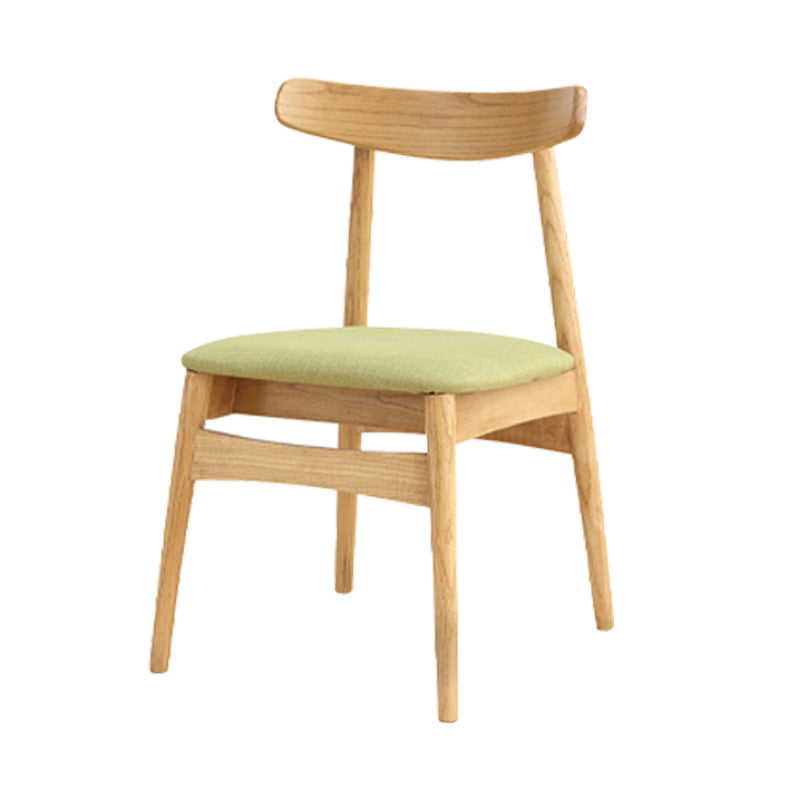 Chaise de salle à manger scandinave en lin, finition mate, chaise de salle à manger à dossier ouvert