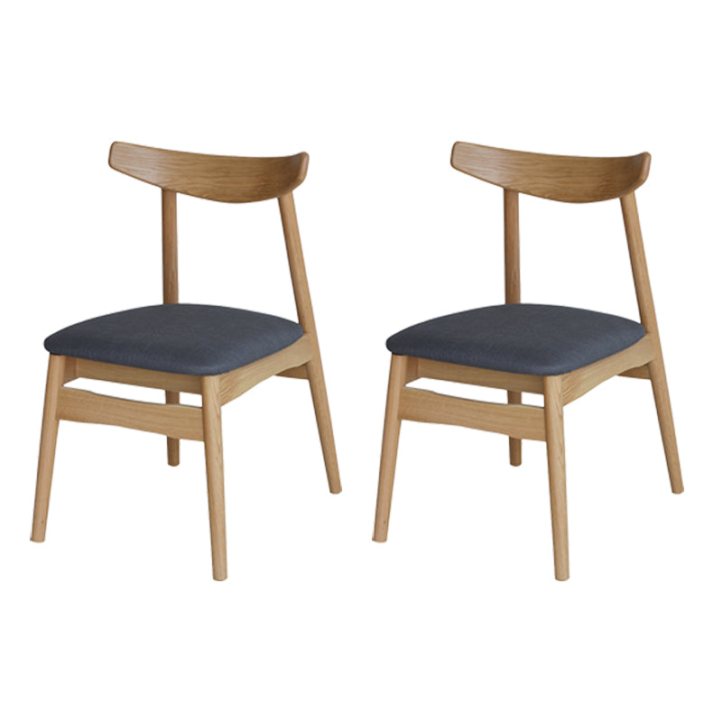 Chaise de salle à manger scandinave en lin, finition mate, chaise de salle à manger à dossier ouvert