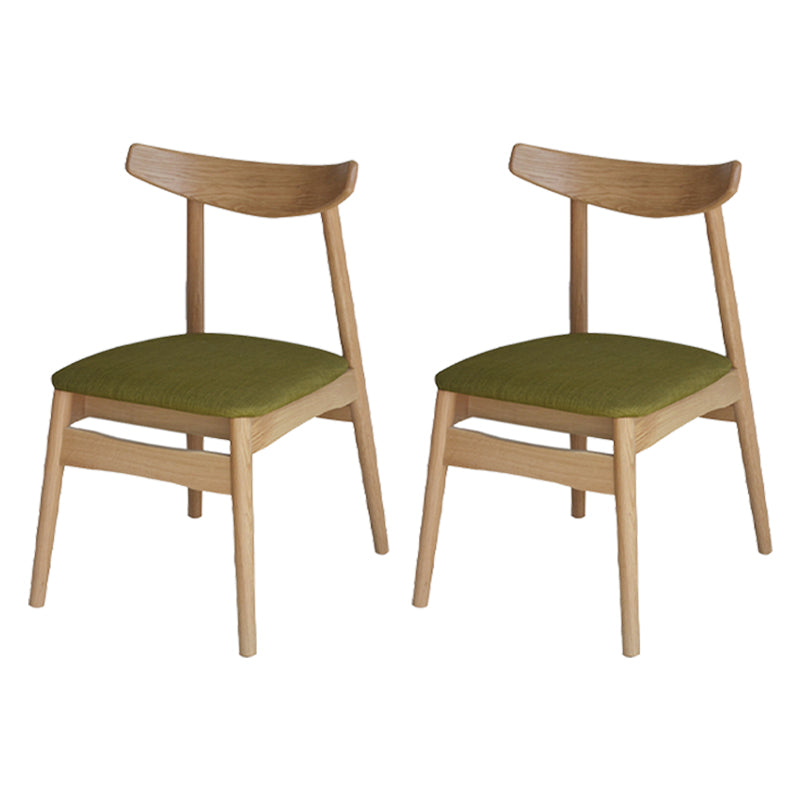 Chaise de salle à manger scandinave en lin, finition mate, chaise de salle à manger à dossier ouvert