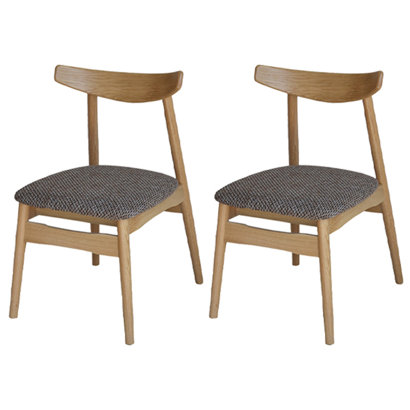 Chaise de salle à manger scandinave en lin, finition mate, chaise de salle à manger à dossier ouvert