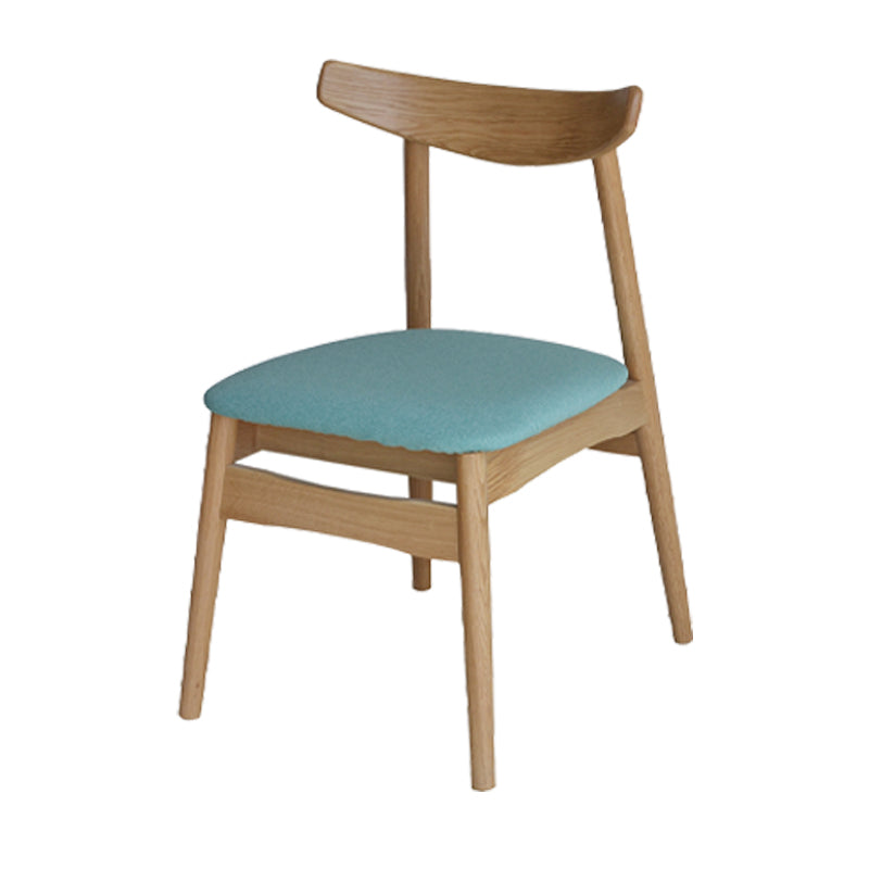 Chaise de salle à manger scandinave en lin, finition mate, chaise de salle à manger à dossier ouvert