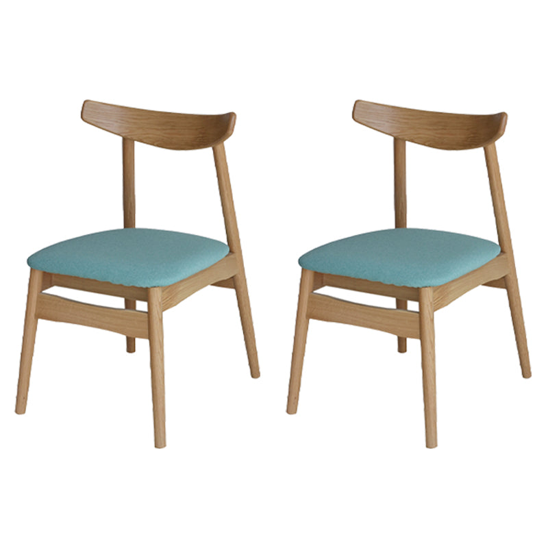 Chaise de salle à manger scandinave en lin, finition mate, chaise de salle à manger à dossier ouvert