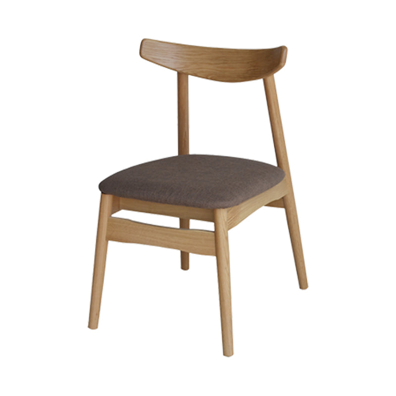 Chaise de salle à manger scandinave en lin, finition mate, chaise de salle à manger à dossier ouvert