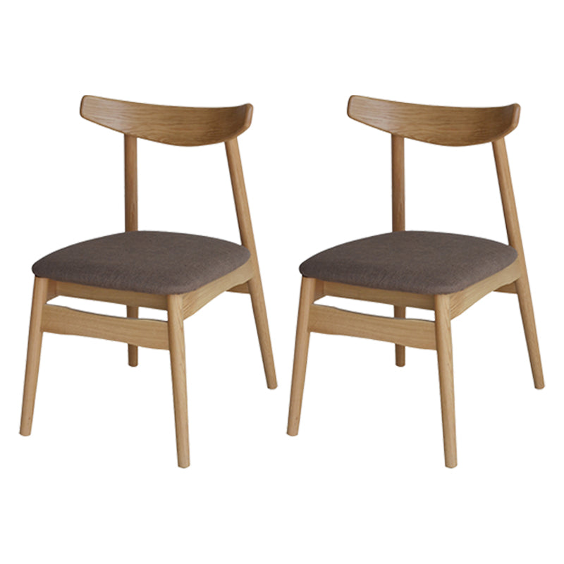 Chaise de salle à manger scandinave en lin, finition mate, chaise de salle à manger à dossier ouvert
