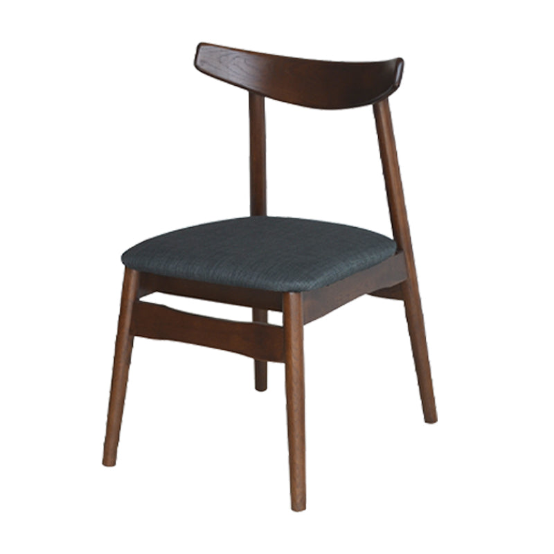 Chaise de salle à manger scandinave en lin, finition mate, chaise de salle à manger à dossier ouvert