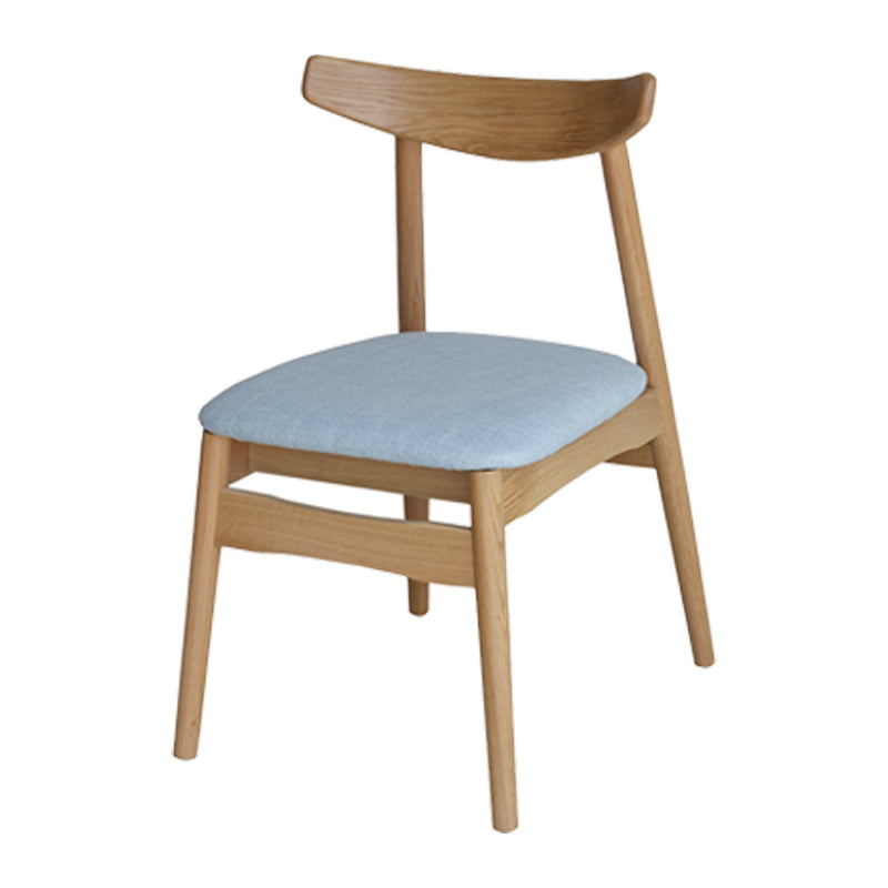 Chaise de salle à manger scandinave en lin, finition mate, chaise de salle à manger à dossier ouvert