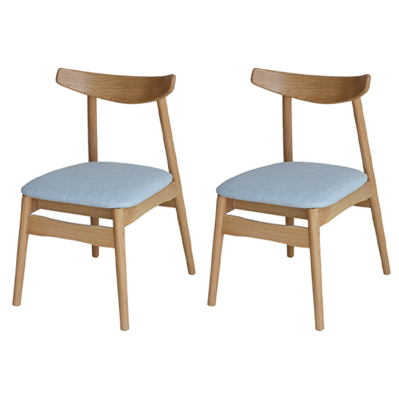 Chaise de salle à manger scandinave en lin, finition mate, chaise de salle à manger à dossier ouvert