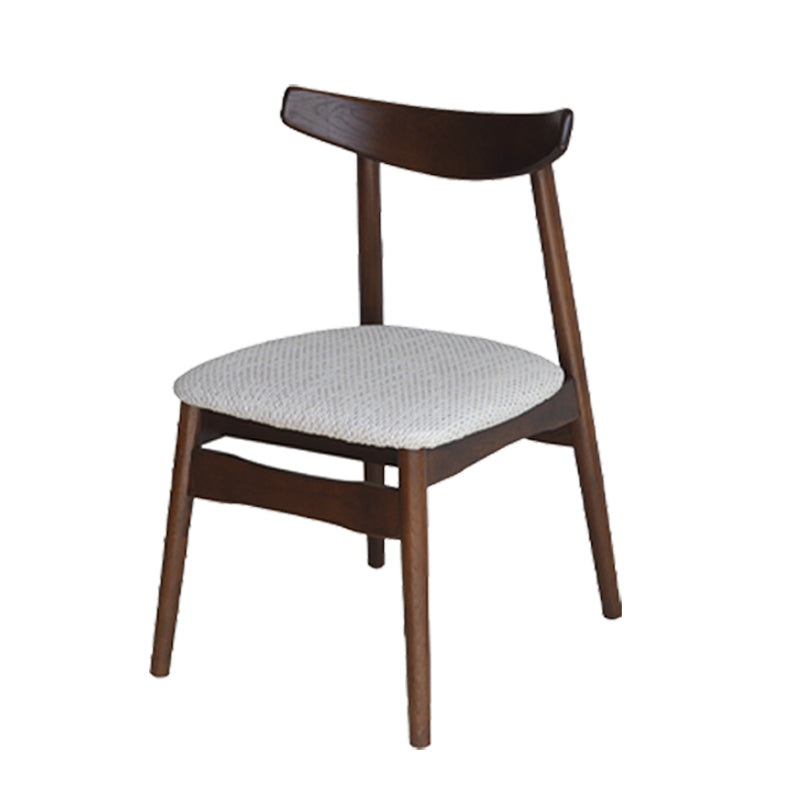 Chaise de salle à manger scandinave en lin, finition mate, chaise de salle à manger à dossier ouvert