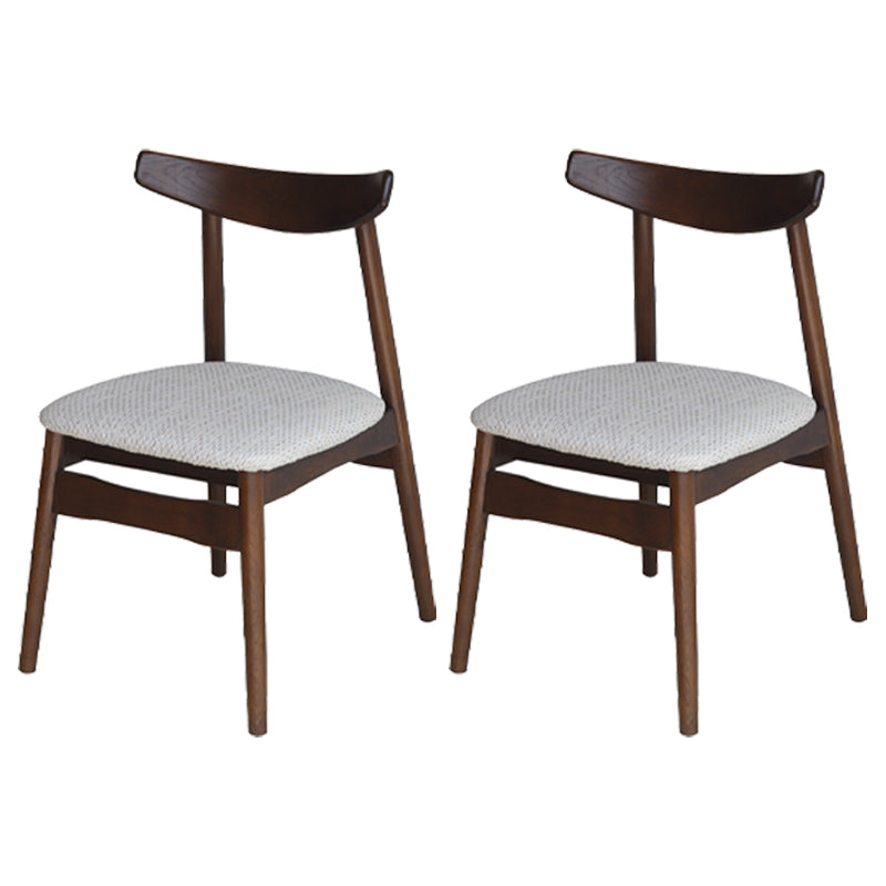 Chaise de salle à manger scandinave en lin, finition mate, chaise de salle à manger à dossier ouvert