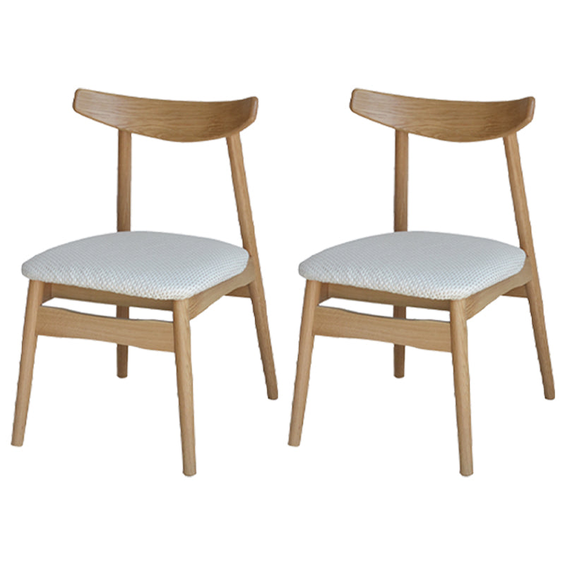 Chaise de salle à manger scandinave en lin, finition mate, chaise de salle à manger à dossier ouvert