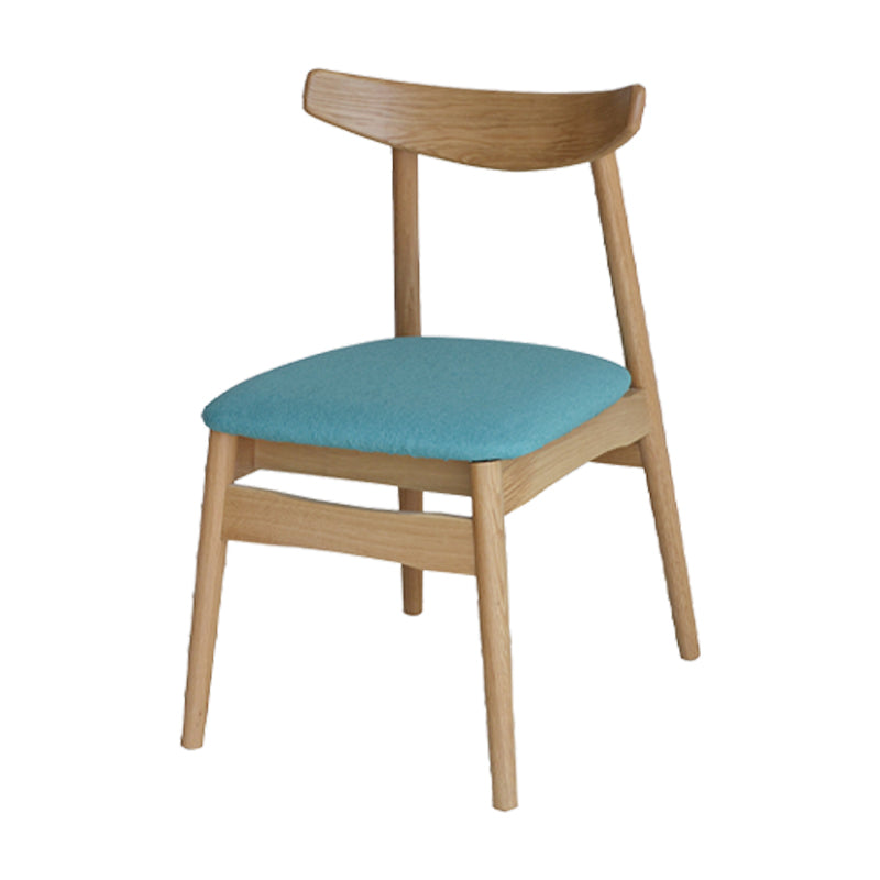 Chaise de salle à manger scandinave en lin, finition mate, chaise de salle à manger à dossier ouvert