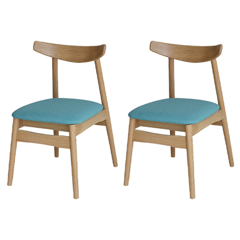 Chaise de salle à manger scandinave en lin, finition mate, chaise de salle à manger à dossier ouvert