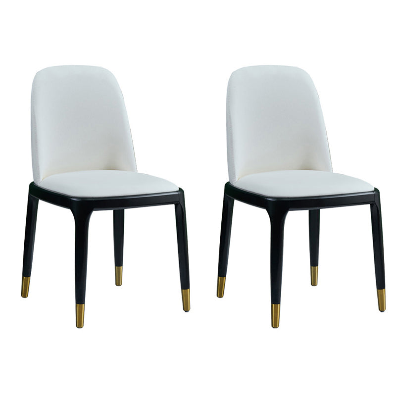 Silla auxiliar industrial tapizada para el hogar, silla de comedor Parsons con acabado mate (juego de 2)