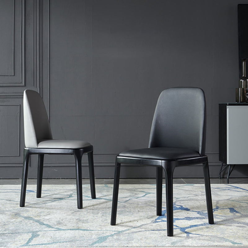 Silla auxiliar industrial tapizada para el hogar, silla de comedor Parsons con acabado mate (juego de 2)