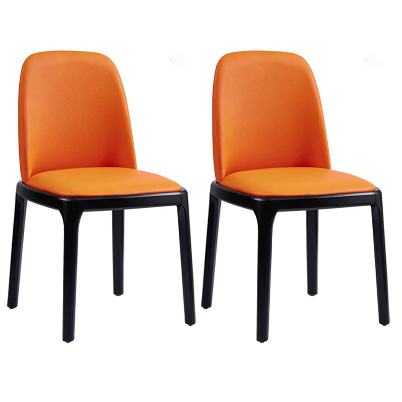 Silla auxiliar industrial tapizada para el hogar, silla de comedor Parsons con acabado mate (juego de 2)