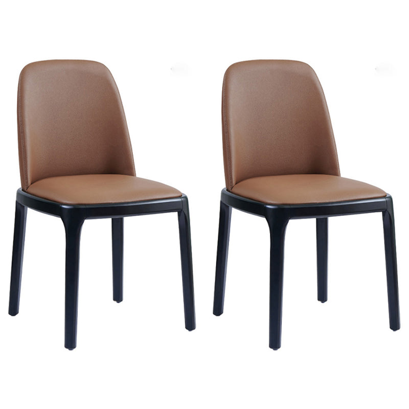 Silla auxiliar industrial tapizada para el hogar, silla de comedor Parsons con acabado mate (juego de 2)