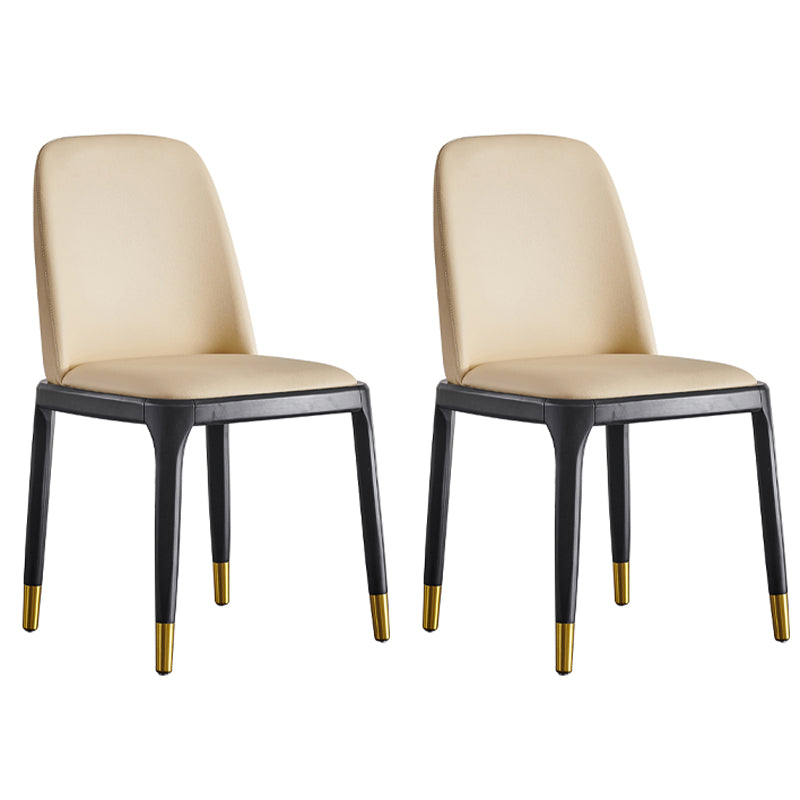 Silla auxiliar industrial tapizada para el hogar, silla de comedor Parsons con acabado mate (juego de 2)