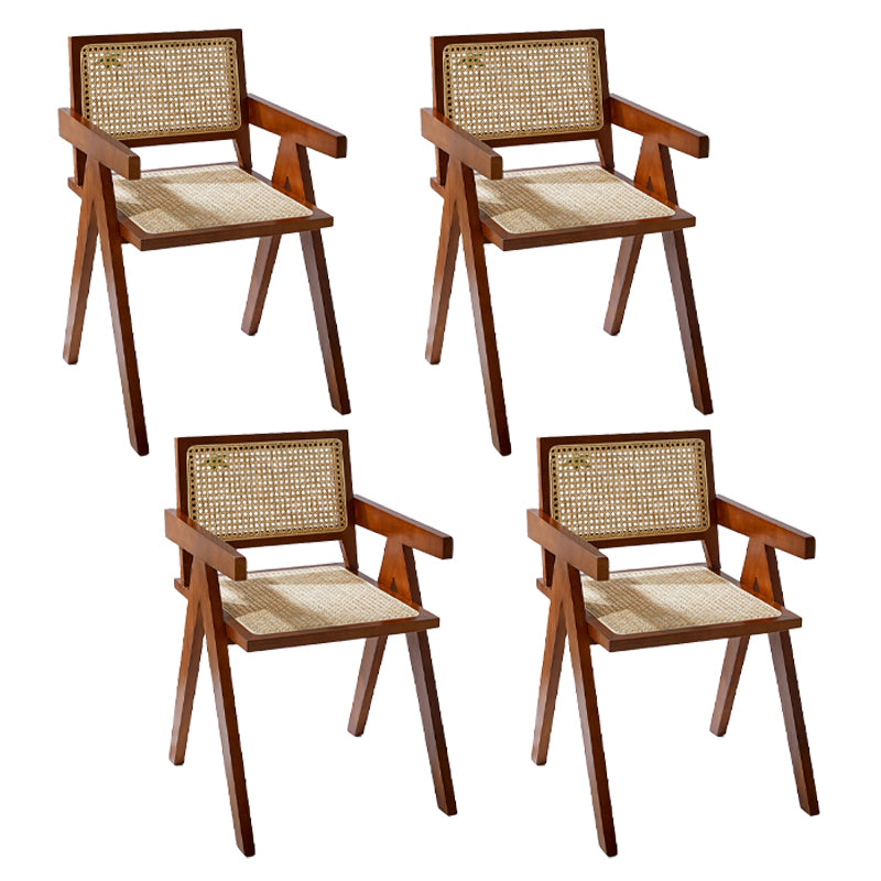 Chaise de salle à manger en bois de style moderne, chaise latérale de salle à manger à dossier ouvert pour la cuisine