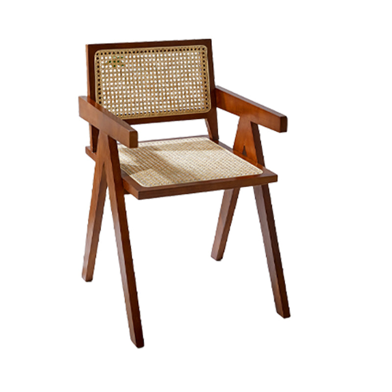 Chaise de salle à manger en bois de style moderne, chaise latérale de salle à manger à dossier ouvert pour la cuisine