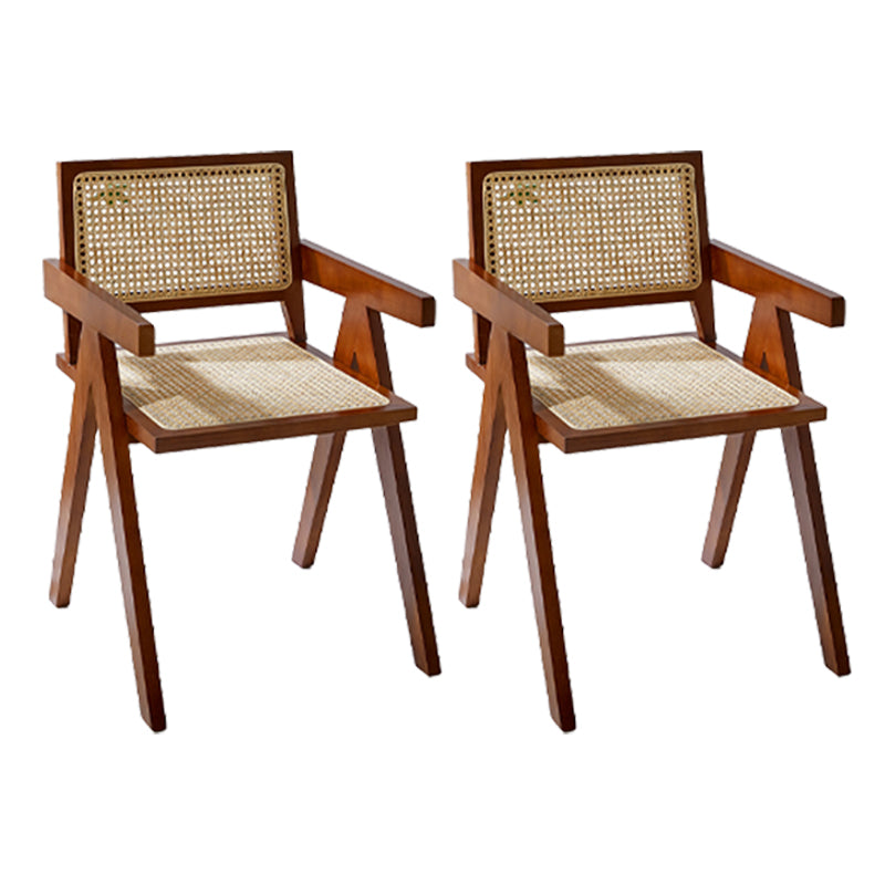 Chaise de salle à manger en bois de style moderne, chaise latérale de salle à manger à dossier ouvert pour la cuisine