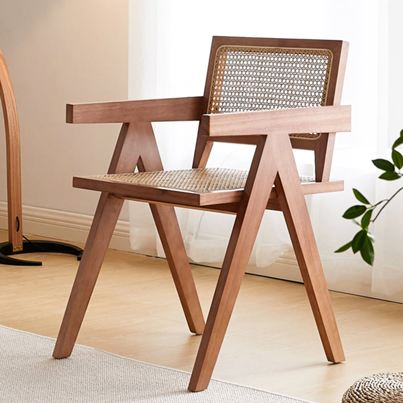 Chaise de salle à manger en bois de style moderne, chaise latérale de salle à manger à dossier ouvert pour la cuisine