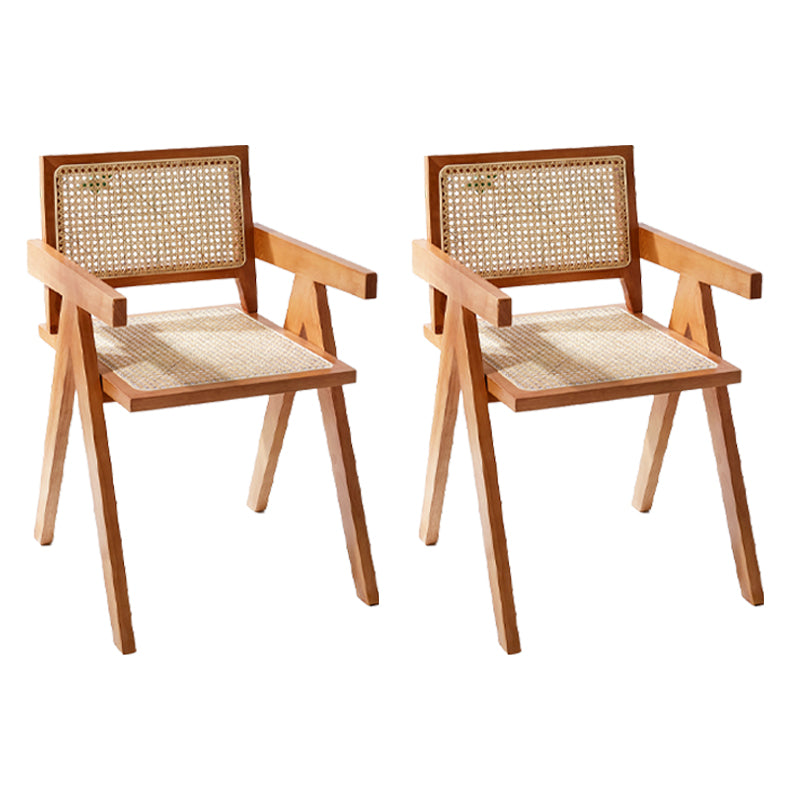 Chaise de salle à manger en bois de style moderne, chaise latérale de salle à manger à dossier ouvert pour la cuisine