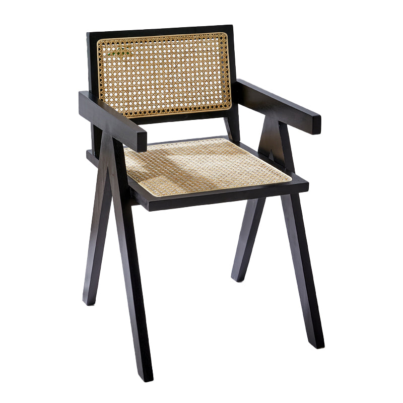 Chaise de salle à manger en bois de style moderne, chaise latérale de salle à manger à dossier ouvert pour la cuisine