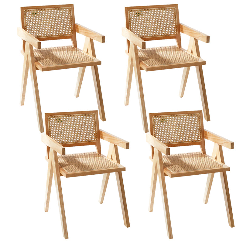 Chaise de salle à manger en bois de style moderne, chaise latérale de salle à manger à dossier ouvert pour la cuisine