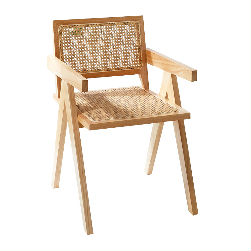 Chaise de salle à manger en bois de style moderne, chaise latérale de salle à manger à dossier ouvert pour la cuisine
