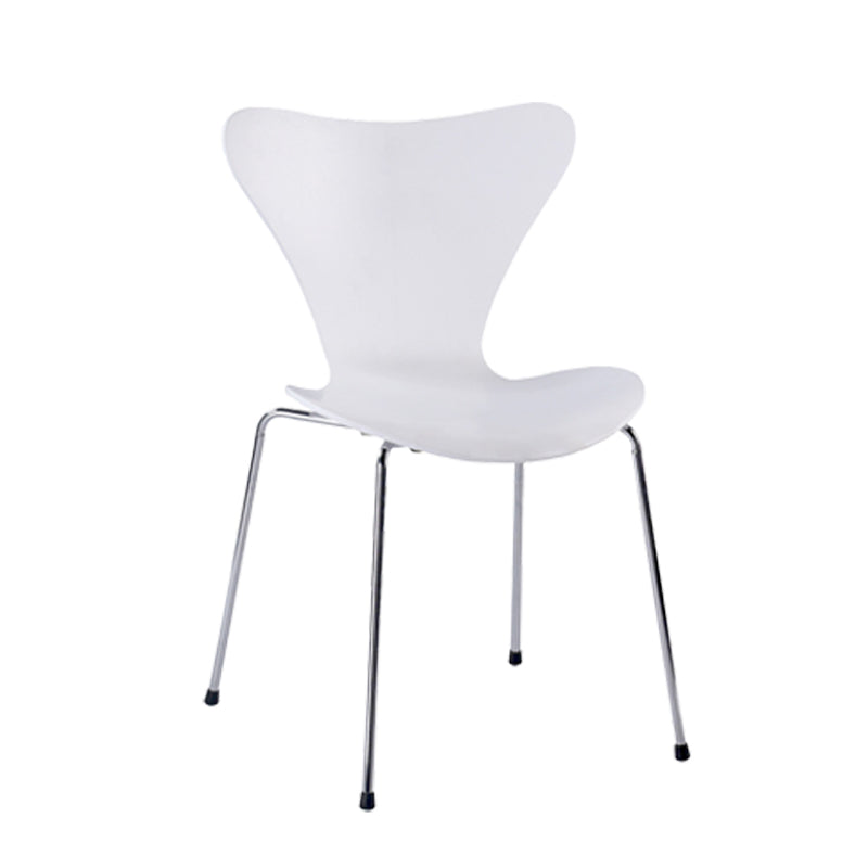 Contemporary Home Side Chair Wingback Wood Dining Room Chair with Metal Legs